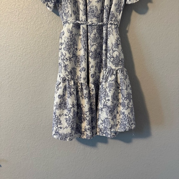 Cynthia Rowley Blue and White Floral Mini Dress Small - Picture 4 of 12